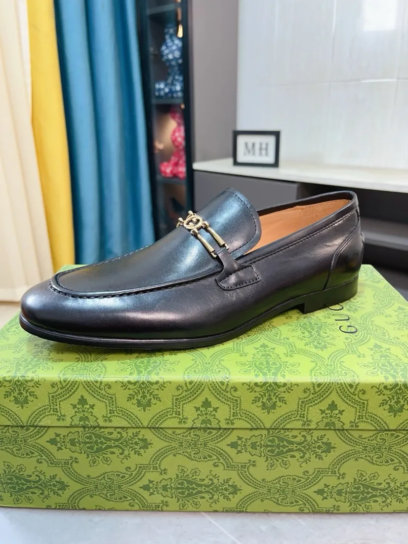 Men's shoes 💰500🌹🌹【GUCCI】The most popular classic Gucci leather shoes. Synchronized with the official website, the upper is made of Italian first-layer cowhide ➕cowhide lining, with unique brand and unique craftsmanship. Highlighting the hot style of the new year. Stop hesitating, stop wandering, get it now. Number: 38--44